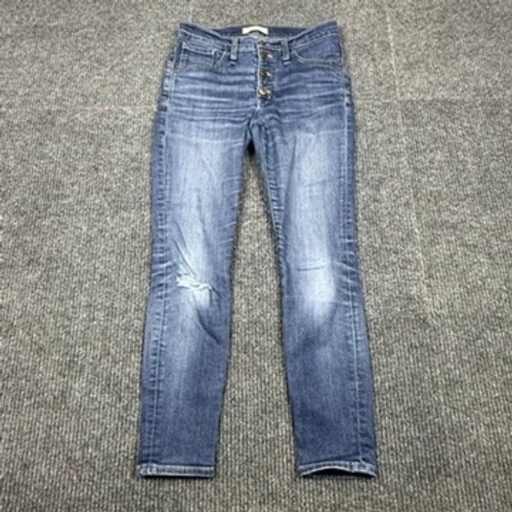 Madewell 9" High-Rise Skinny Jeans Size 27 Petite Hayes Wash Button Fly J9494